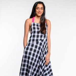 Checkered Black and White Dress